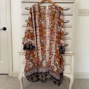 L Love Floral Kimono